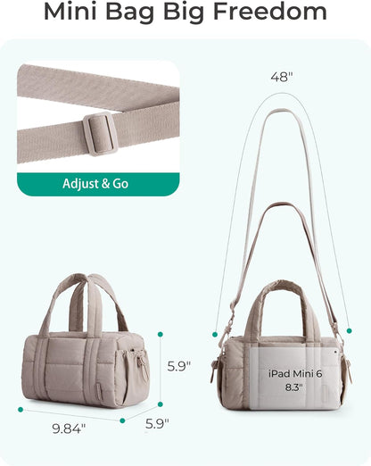 BAGSMART Reiki Gym Bag for Women, Mini/Medium Crossbody Bags for Women, 5L Dance Bag with Detachable Strap, 15L Yoga Mate Bag with Wet & Dry Pocket