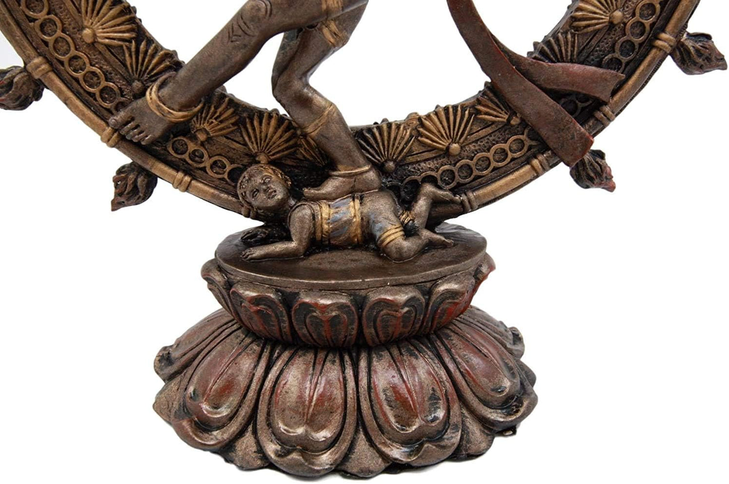 Ebros Gift 9" Tall Hindu Shiva Nataraja by Fire Wheel Statue Lord of The Dance Cosmic Dancer God Statuette Sanskrit Hinduism Supreme Deity Altar Eastern Enlightenment Yoga Figurine
