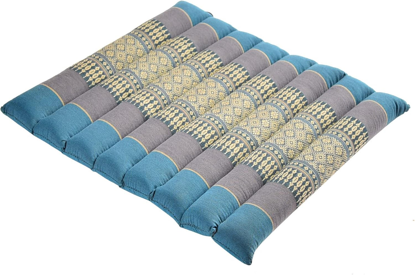 Zafuko Rollable Cushion - Organic Kapok Filling, use Rolled or Flat for Yoga and Meditation, Lightweight, Great car or seat Cushion