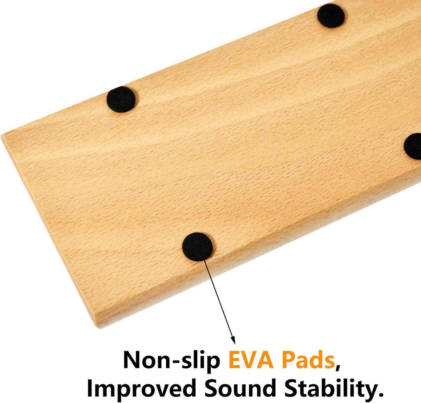 Meditation Chime with 3 Tone (C-E-G) Wooden Hand-held Chimes for Classroom Management, Yoga, Meeting and Sound Therapy, Chime Mallet Included