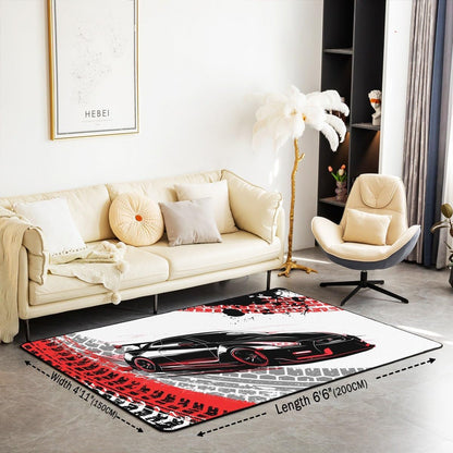 Feelyou Dirt Bike Area Rug 3x5 Kids Extreme Sports Green Honeycomb Living Room Rugs for Bedroom Boys Girls Teens Racing Motocross Rider Decorative Carpet Rug Non-Slip Motorcycle Indoor Floor Mat