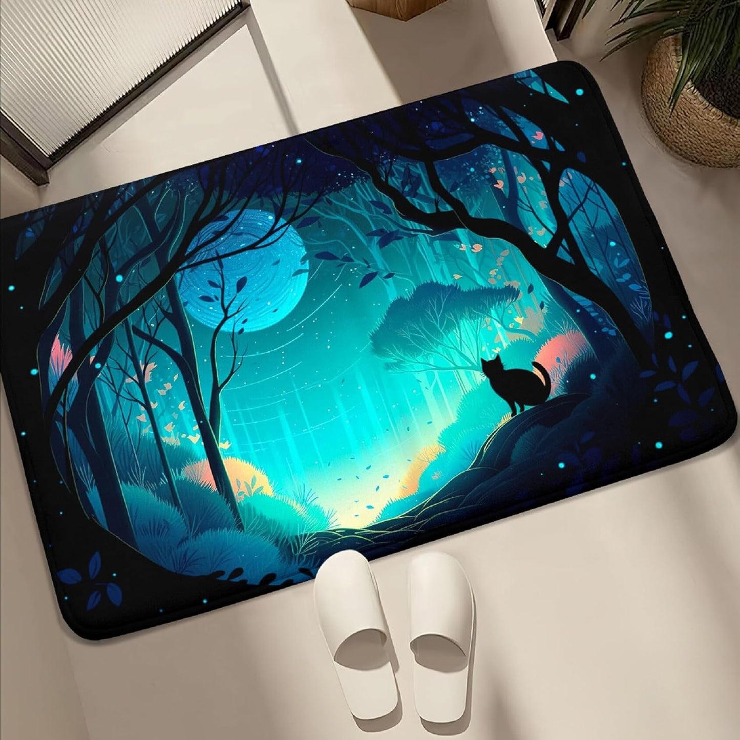 Black Girl Area Rug for Bedroom African American Rugs for Room Princess Carpet Kids Rugs for Bedroom African Girls Carpet for Living Room Teen Girls Yoga Mats, Pink, 4'×5'