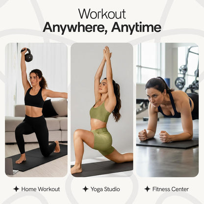 Folding Yoga Mat, TPE Folding Yoga Mat, Foldable Exercise Mat for Yoga, Pilates, Floor Workouts, Compact Design, Travel Friendly, Ideal for Home & Gym, Knee pad, Kneeling pad, No Roll Mat
