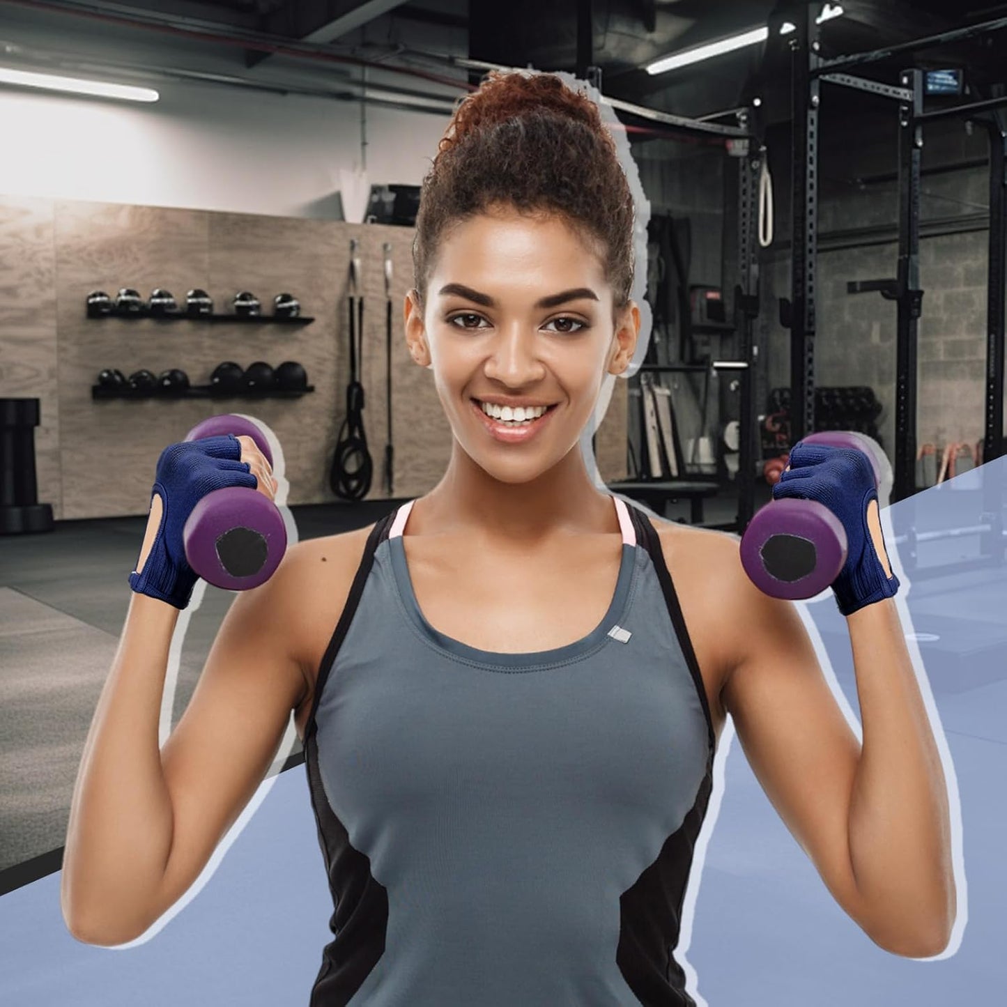 Shyyween 3 Pairs Silicone Grip Yoga Gloves Non Slip Fingerless Pilates Gym Workout Gloves for Women Men, One Size Fits Most, Comfortable and Breathable