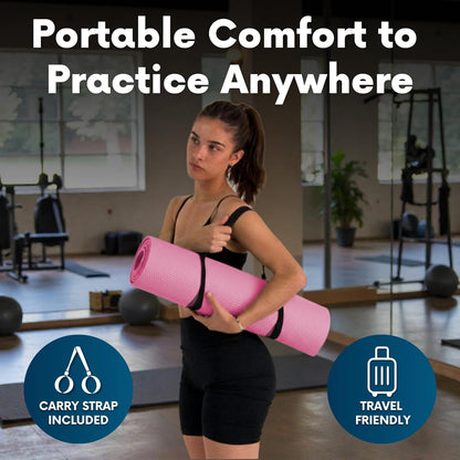 Foldable Yoga Mat Thick, in 6 Combinations; Greater Support and Protection for Joints, Body Alignment System, and Sections for Hands and Feet. Non-slip texture and water-resistant