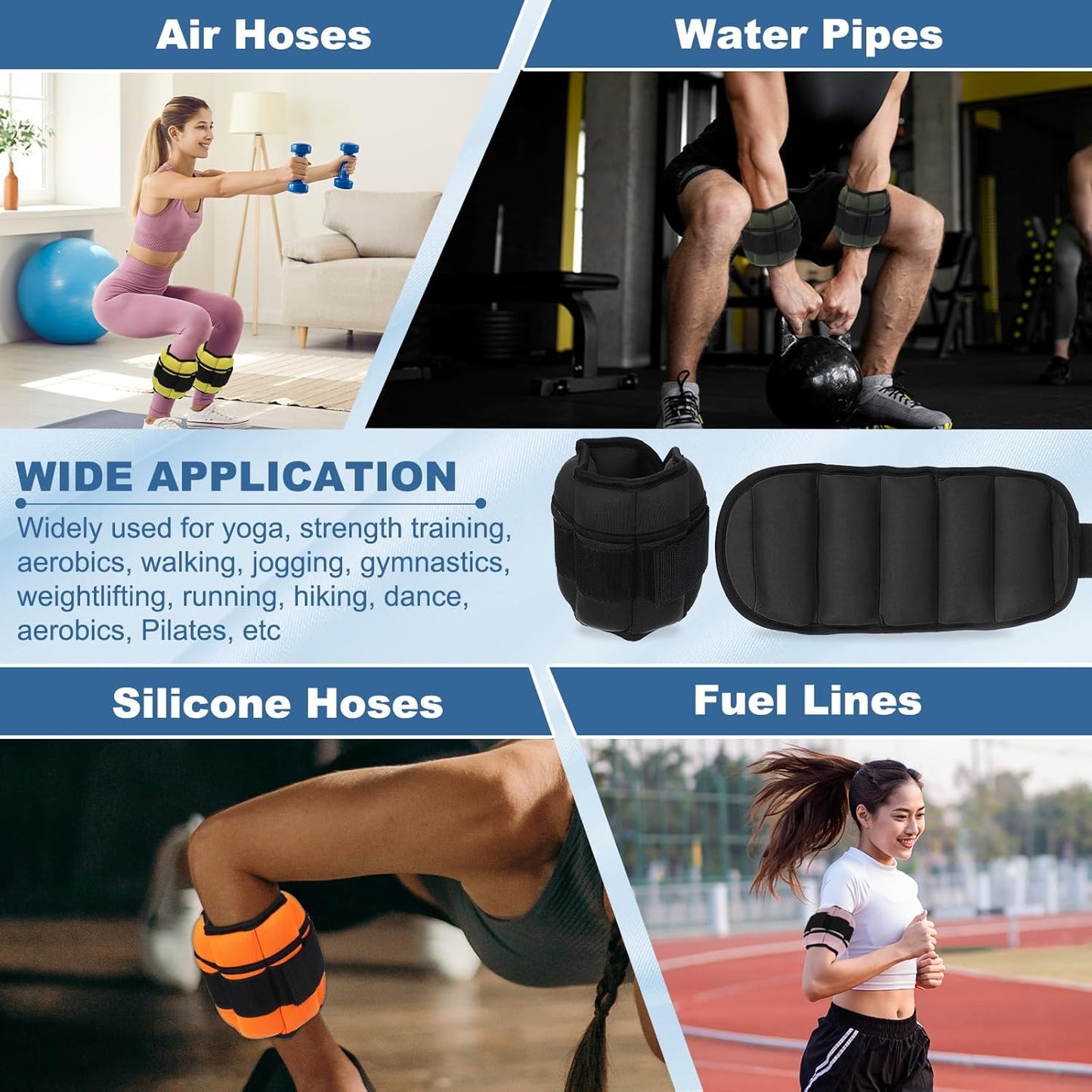 PATIKIL Adjustable Ankle Weights Wrist Leg Arm Weights Sandbags for Women Men Strength Training Weight Yoga Jogging Walking Aerobics