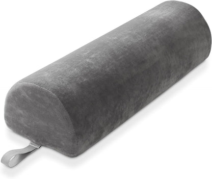 Saloniture 3/4 Jumbo Round Massage Table Bolster Pillow Pad - 26 x 9 x 6-1/4 Inch - Black