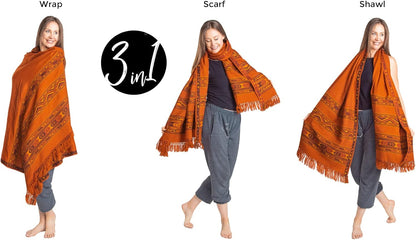 Meditation Shawl or Blanket, Exotic Shawl/Wrap, Oversize Scarf or Stole. Unisex