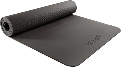 TONE Fitness Yoga Mat 1/4" Thick Non Slip Exercise & Pilates Mat for Home Workouts with Carrying Strap | Multiple Options