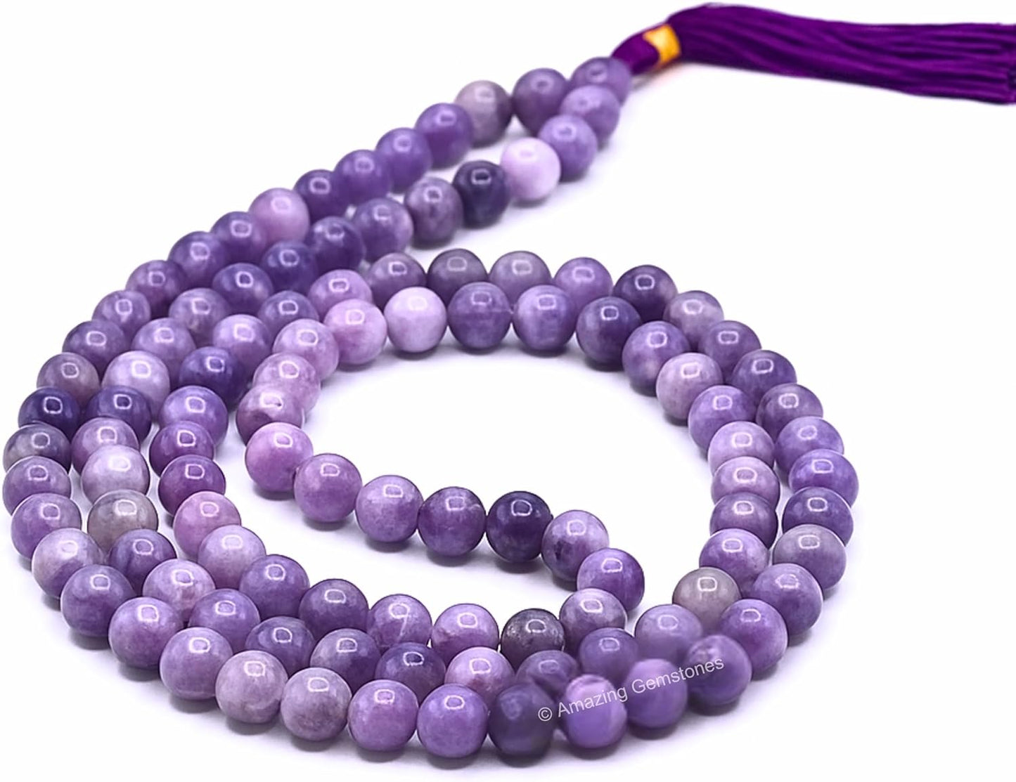 Amazing Gemstone 108 Beads Handmade Mala (Knotted, Rudraksha) - Colors B