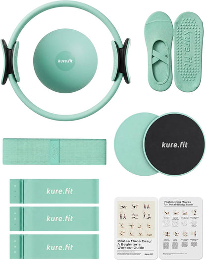 Pilates Kit for Women – Home Pilates Equipment Set with Ring, Ball & Resistance Bands | Pilates Starter Kit with Accessories in Gift Box