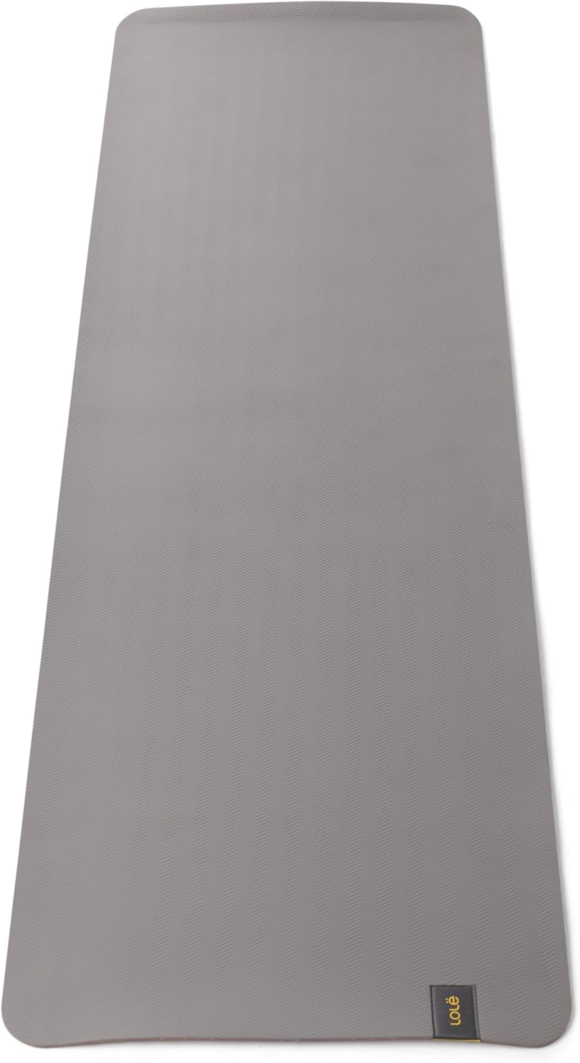 Lolë Pose Yoga Mat for Women with Strap Carrier | Non-Slip 5mm Thick Exercise Mat | Ideal for Hot Yoga & Pilates | PVC-Free & Sweat-Resistant
