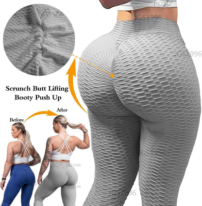 JGS1996 Butt Lifting Leggings for Women Tummy Control Workout Yoga Pants High Waisted Scrunch Booty Gym Tights