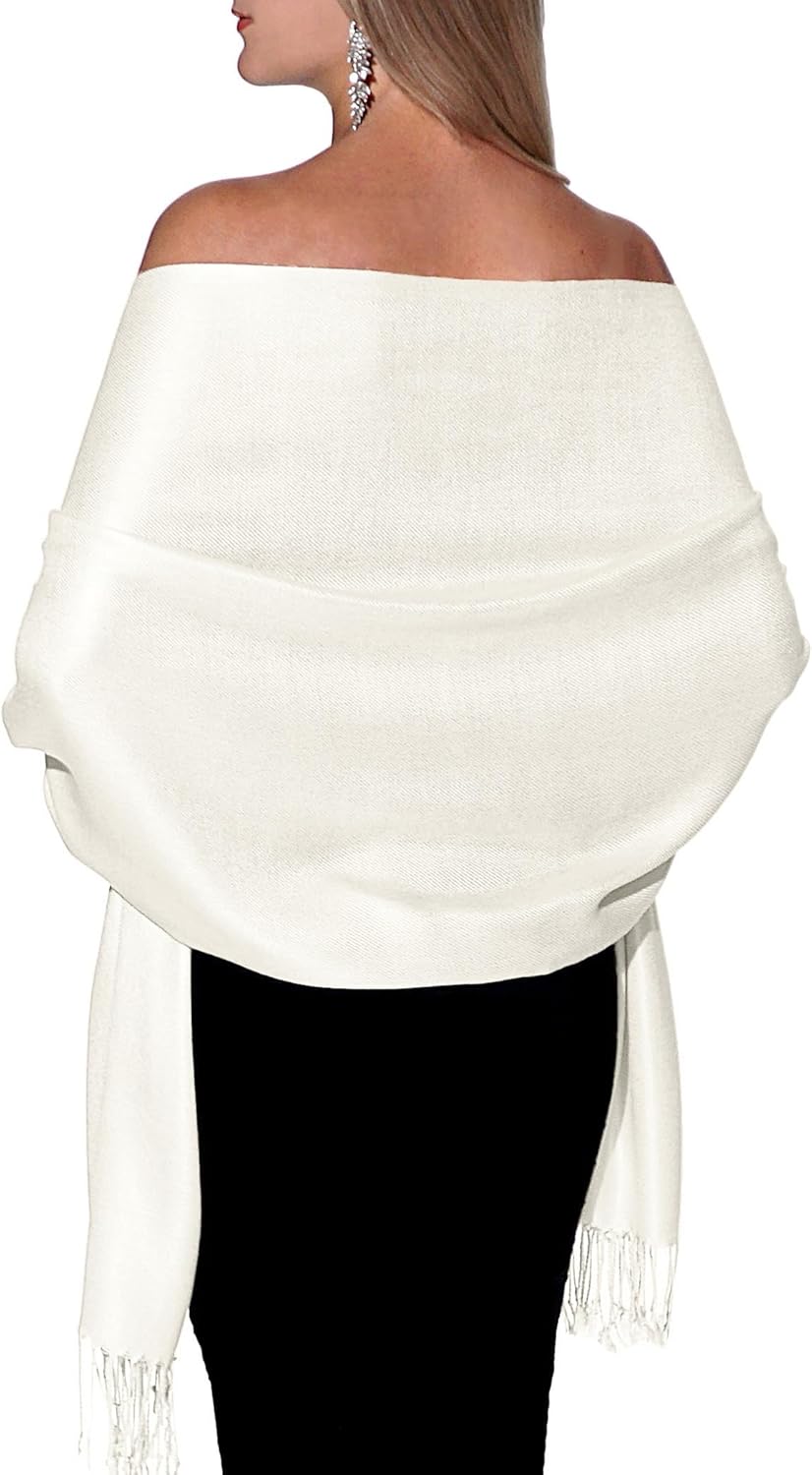 Pashmina Shawls and Wraps for Evening Dresses, Large Soft Pashminas Wedding Shawl