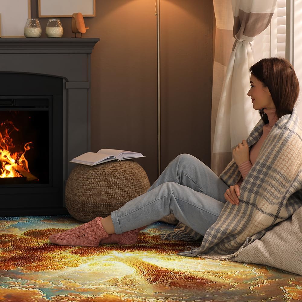 Tree of Life Rug for Living Room Bedroom – Yggdrasil Viking Area Rug Soft Non-Slip Carpet for Indoor Home Décor (Tree of Life Rug 05)
