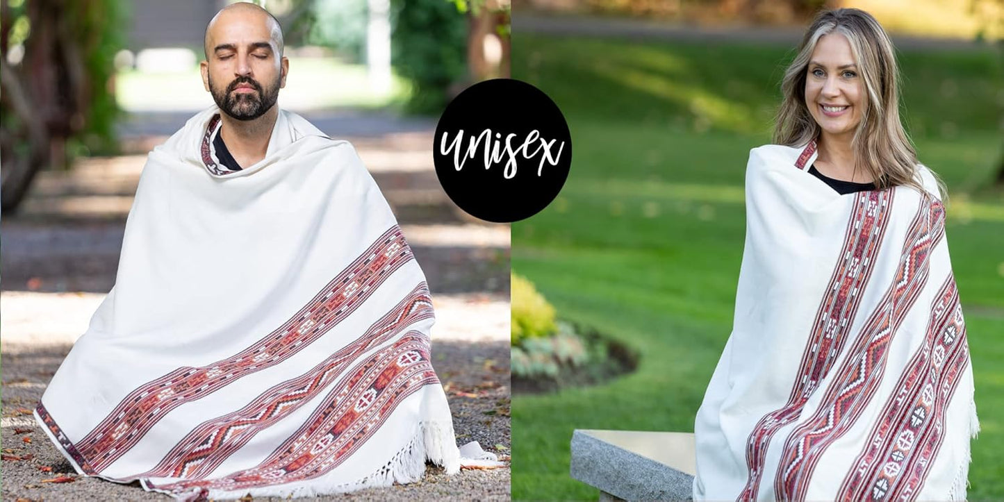 Meditation Shawl or Blanket, Exotic Shawl/Wrap, Oversize Scarf or Stole. Unisex