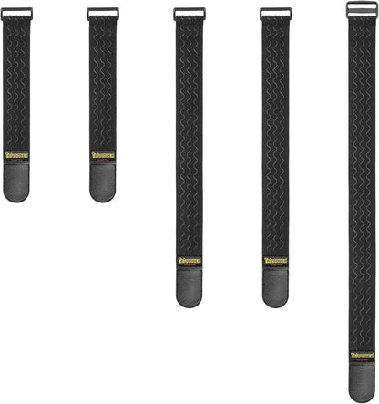 Trilancer Elastic Cinch Straps with Anti-Slip Strips, 24 "x 2" (4 Pack) Multipurpose Hook and Loop Bundling Straps for Hose, Cords, Bike, Luggage, Camping, Yoga Mats