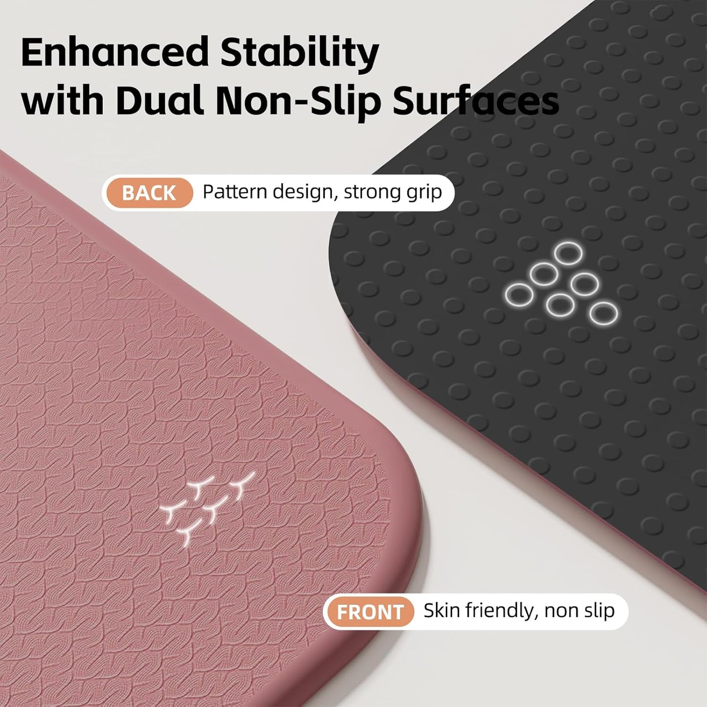 Extra Thick 10mm Foldable Yoga Mat, SGS Certified POE Non-Slip Mat, Multi-Purpose Exercise & Fitness Mats for Studio or Home