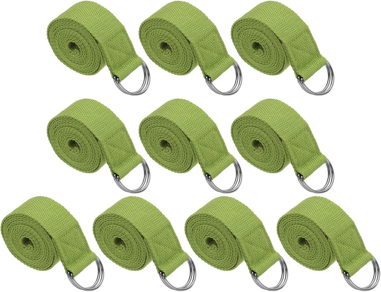 PATIKIL Yoga Strap for Stretching, Cotton Yoga Belt with Adjustable Metal D-Ring Buckle Stretch Band for Fitness Pilates