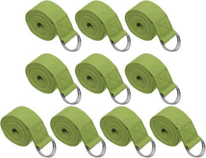 PATIKIL Yoga Strap for Stretching, Cotton Yoga Belt with Adjustable Metal D-Ring Buckle Stretch Band for Fitness Pilates