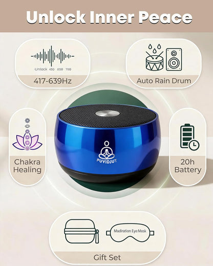 Sound Frequency Machine,Meditation Generator Instrument,Tone Device Tools - Solfeggio Frequencies Bath for Yoga, Mindfulness, Vibration System of Chakra Balancing, 5 Tones, 3 Timers