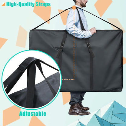 Kovshuiwe Large Outside Chair Storage Bag, 600D Chair Carry Bag for Zero Gravity Chair Cover, Heavy Duty Folding Lounge Chair Carrying Case, Extra Large Moving Bags with Zippers