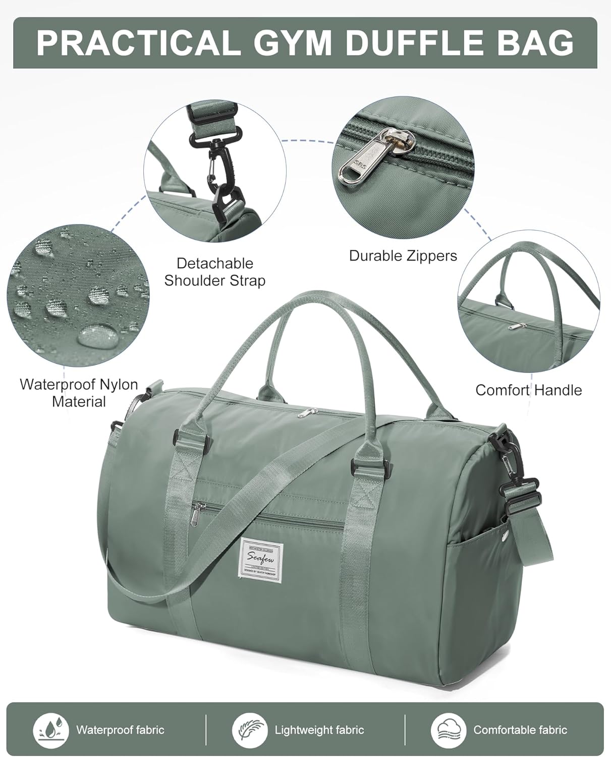 Gym Bag Womens Mens with Shoes Compartment and Wet Pocket Travel Duffel Bag for Women for Plane Sport Gym Tote Bags Swimming Yoga Waterproof Weekend Overnight Carry on Bag Hospital Holdalls - Colors B