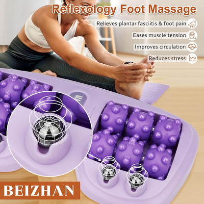 Foot Massager Roller, Plantar Fasciitis Relief Portable, Acupressure Therapy for Relieves Foot Tension, Promotes Relaxation, and Improved Circulation Cat Paw Purple