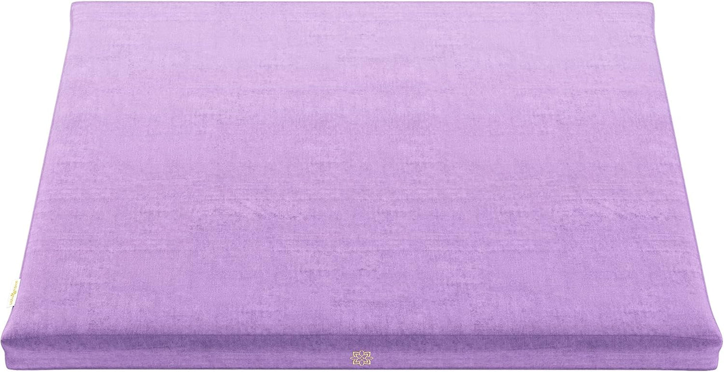 Mindful & Modern Zabuton Meditation Mat - Cotton Filled Yoga and Meditation Pad - Zabuton Meditation Cushion for Kneeling and Sitting Support - Large Rectangular Sitting Floor Pillow for Bench or Zafu