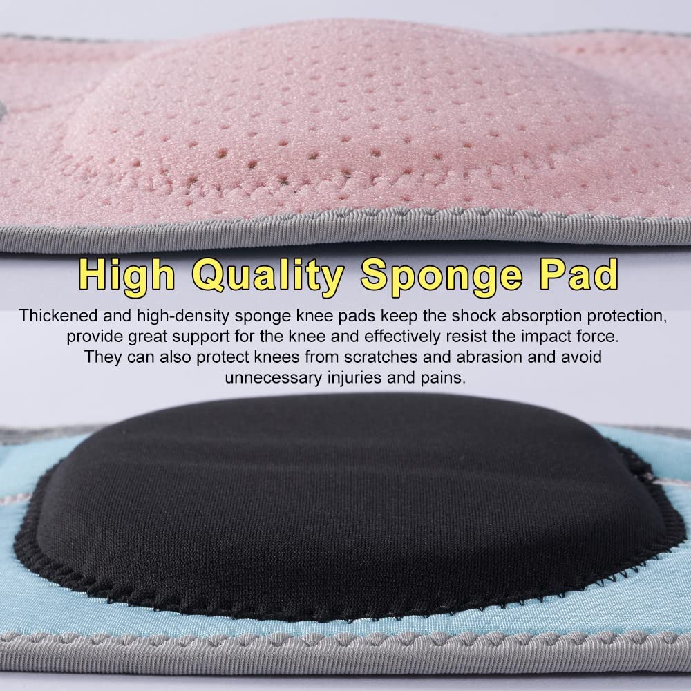 HUEGLO Protective Knee Pads for Dancers,Volleyball Knee Pad for Girls,Soft Sponge Knee Pads for Avoid Floor Burns & Bruising,1Pair,Black,Medium