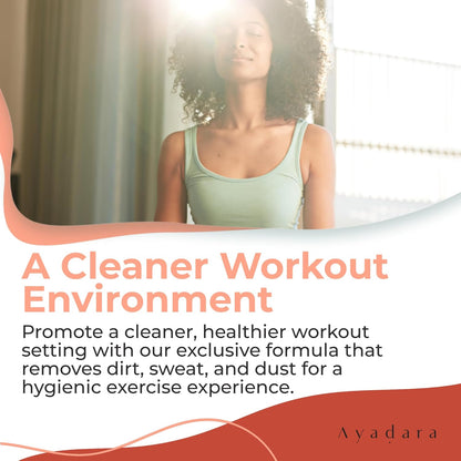 Ayadara Yoga Mat Cleaner Spray, Cleaning Spray for Yoga Accessories, All Purpose Mat Spray for Gym Equipment, Workout Mat Spray With Tea Tree Oil, Yoga Mat Spray Cleaner, 1000 Sprays per Bottle 2-Pack