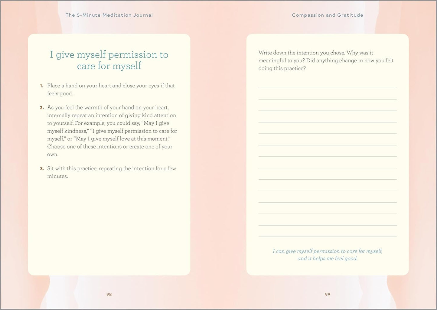 The 5-Minute Meditation Journal: Quick Guided Meditations for a Calmer, Happier You
