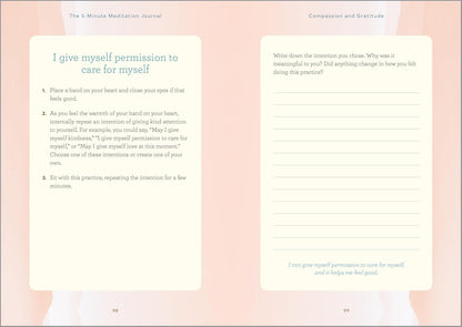 The 5-Minute Meditation Journal: Quick Guided Meditations for a Calmer, Happier You