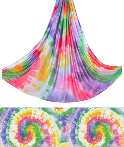 5.5 Yards / 5m Aerial Yoga Hammock Fabric Gradient Aerial Silks Yoga Swing Fitness Stretch Belt for Gym and Indoor Home Studio