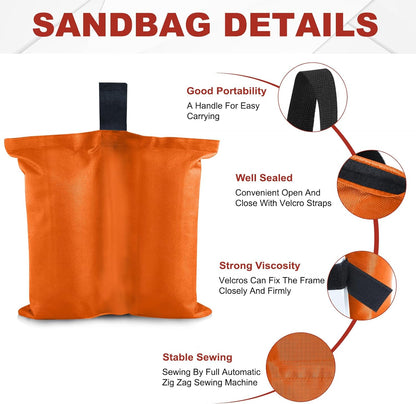 ABCCANOPY Canopy Weights 120 LBS Gazebo Tent Sand Bags,4-Pack Gray (Without Sand)