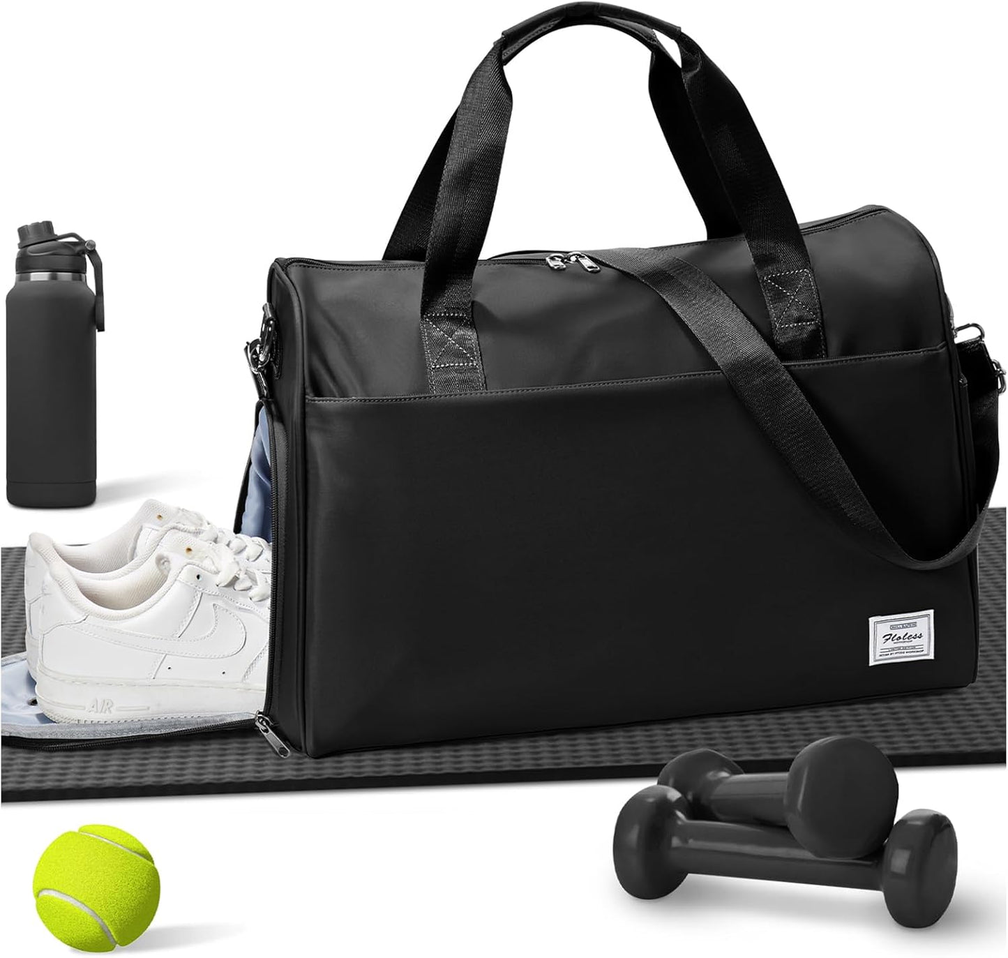 Gym Bag Womens Mens with Shoes Compartment and Wet Pocket Travel Duffel Bag for Women for Plane Sport Gym Tote Bags Swimming Yoga Waterproof Weekend Overnight Carry on Bag Hospital Holdalls - Colors B