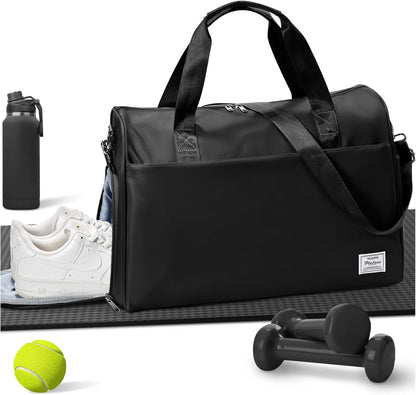 Gym Bag Womens Mens with Shoes Compartment and Wet Pocket Travel Duffel Bag for Women for Plane Sport Gym Tote Bags Swimming Yoga Waterproof Weekend Overnight Carry on Bag Hospital Holdalls - Colors B