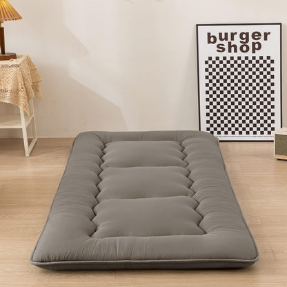 MAXYOYO Bohemian Retro Mattress Boho Floral Japanese Futon Mattress Tatami Floor Mat Foldable Portable Camping, Sleeping Pad, Lounger Couch Bed Full Size