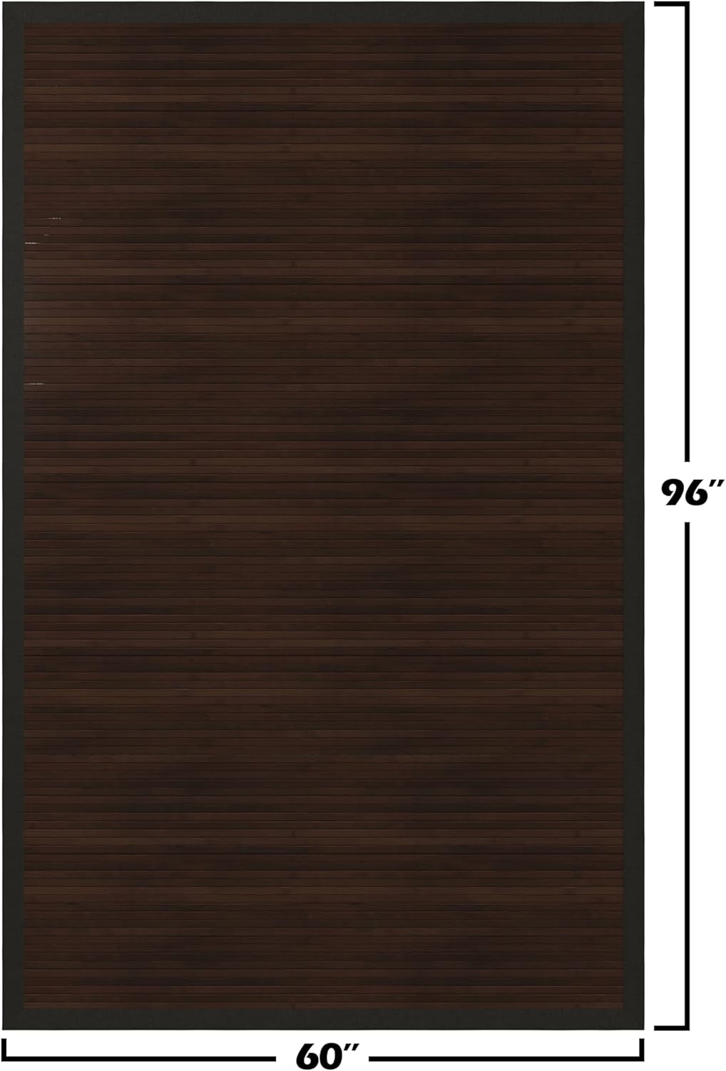 Red Lantern Bamboo Rug - Little Leaf - 4' x 6'