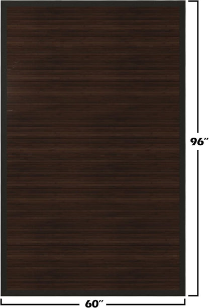 Red Lantern Bamboo Rug - Little Leaf - 4' x 6'