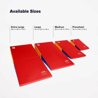 Gymnastics Incline Mat, Cheese Wedge Skill Shape, Supportive Cushioned Tumbling Mat for Gymnastics, Cheerleading