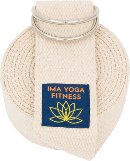 Extra-Wide 2 Inch Cotton Yoga Strap: Stretching, Physical Therapy, Exercise