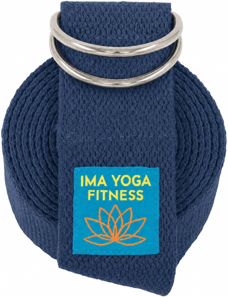 Extra-Wide 2 Inch Cotton Yoga Strap: Stretching, Physical Therapy, Exercise