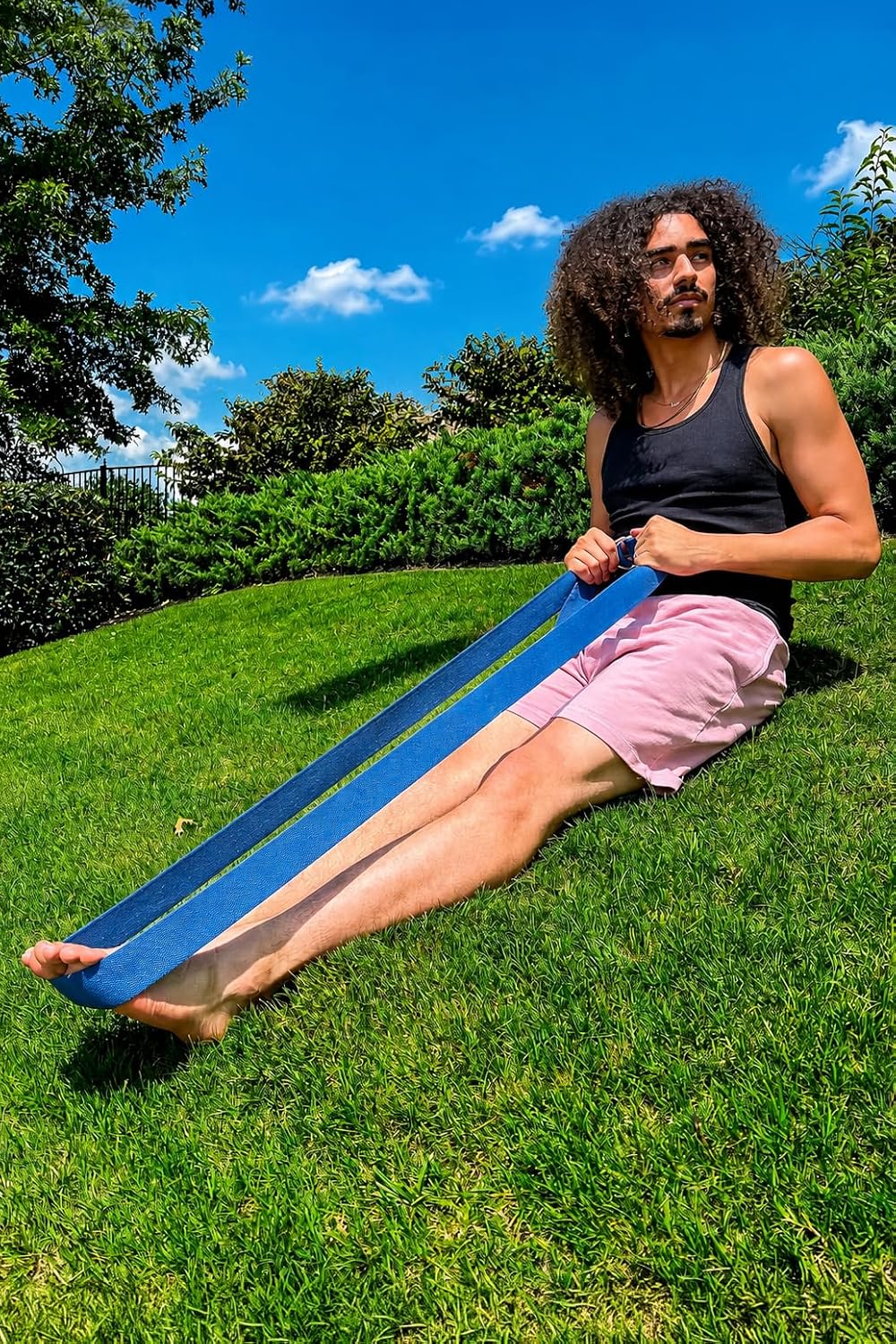 Extra-Wide 2 Inch Cotton Yoga Strap: Stretching, Physical Therapy, Exercise