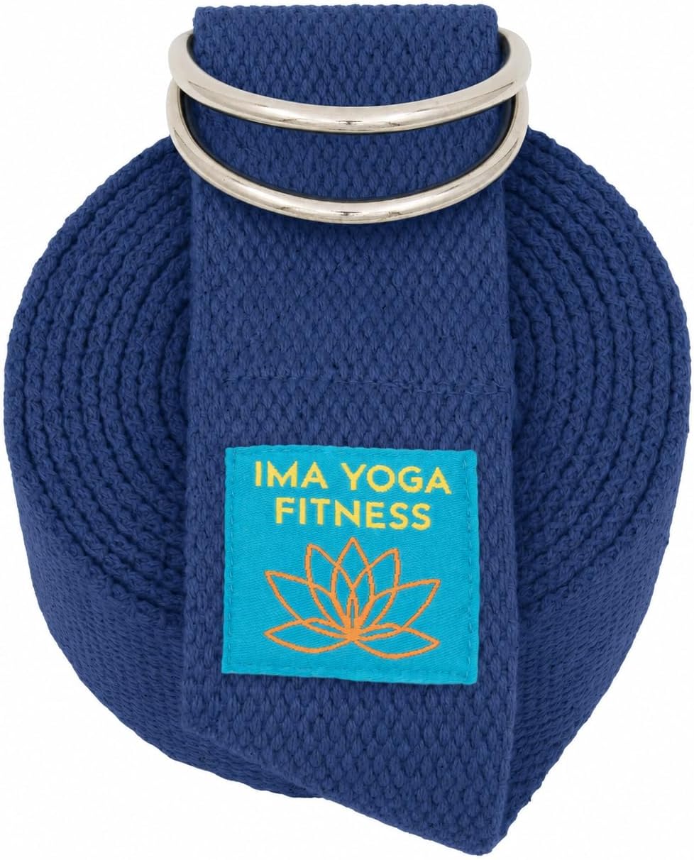 Extra-Wide 2 Inch Cotton Yoga Strap: Stretching, Physical Therapy, Exercise