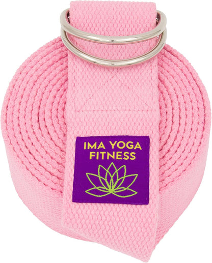 Extra-Wide 2 Inch Cotton Yoga Strap: Stretching, Physical Therapy, Exercise