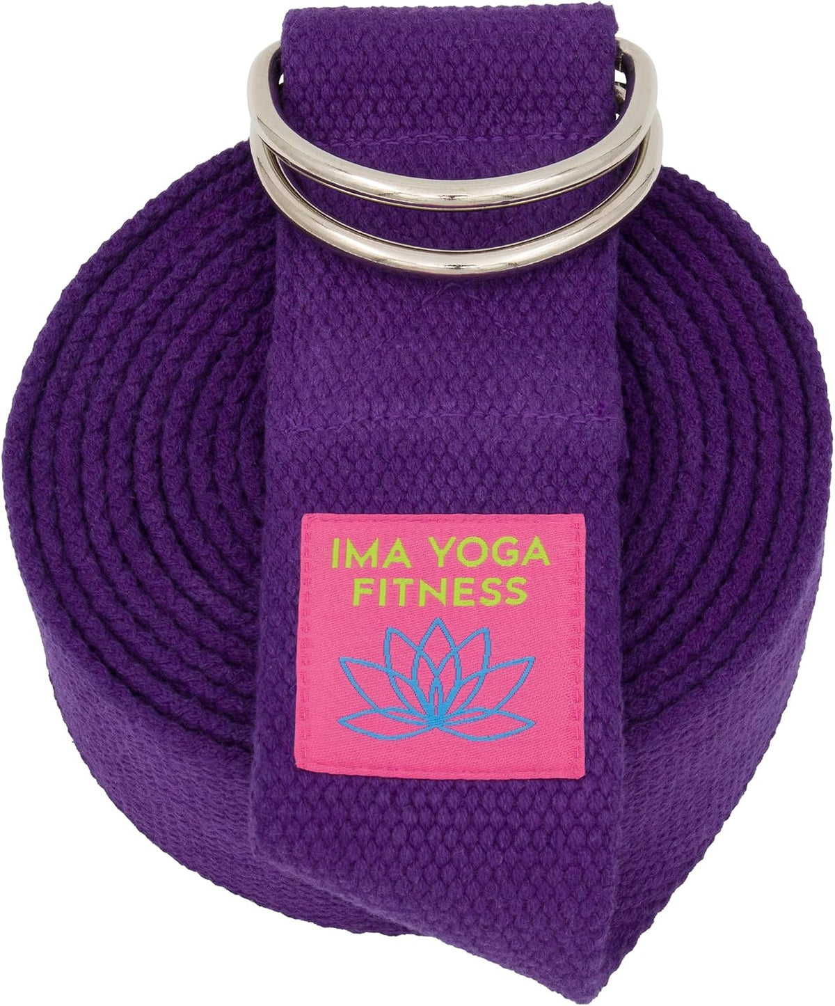 Extra-Wide 2 Inch Cotton Yoga Strap: Stretching, Physical Therapy, Exercise