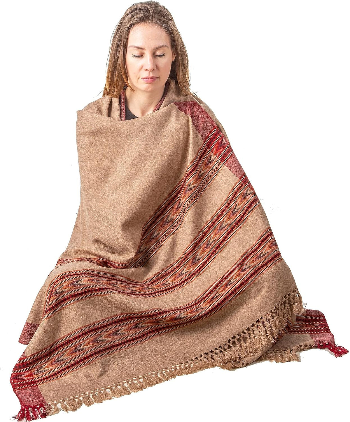 Meditation Shawl – Unisex Prayer Wrap, Large Scarf & Yoga Blanket – Soft, Lightweight & Multipurpose