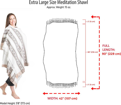 Meditation Shawl – Unisex Prayer Wrap, Large Scarf & Yoga Blanket – Soft, Lightweight & Multipurpose