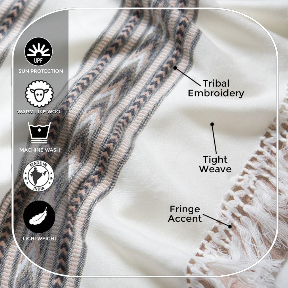 Meditation Shawl – Unisex Prayer Wrap, Large Scarf & Yoga Blanket – Soft, Lightweight & Multipurpose